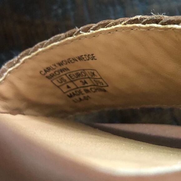 Unlisted Brown Carly Woven Wedge Sandals - Picture 8 of 10